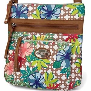 Rosetti Women's Floral Crossbody Bag Multicolor Casual Adjustable Strap